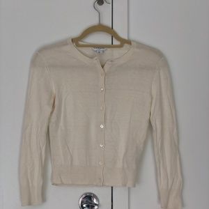 White Cream LK Bennett Cardigan Super Cute Light